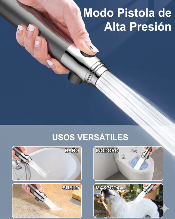Ducha de Alta Presión con Filtración y Masaje